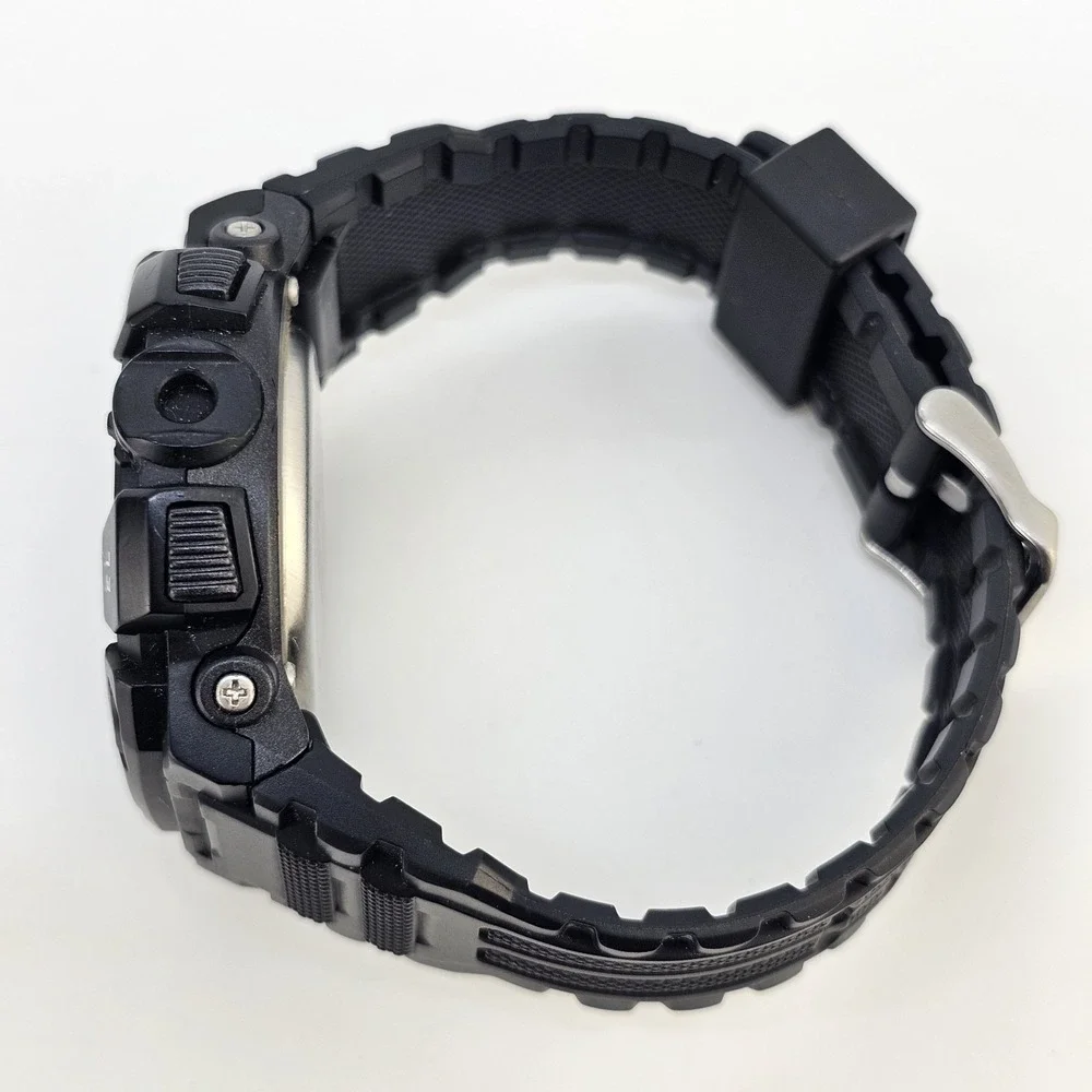 Armitron Pro Sport Digital Watch Men 48MM Day Light Black Plastic Bands Working
